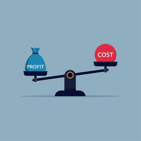 Cost And Profit Scales Concept Of Compare Value Vector Illustration