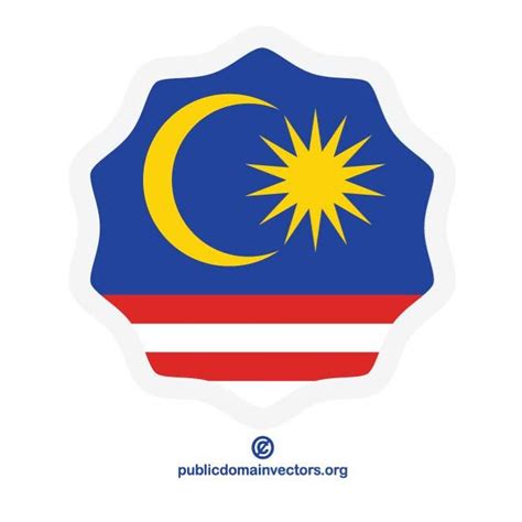 Malaysian Flag Inside Sticker Royalty Free Stock Svg Vector And Clip Art