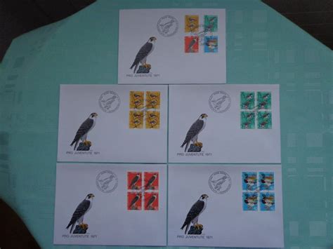 FDC 1971 PRO JUVENTUTE PJ Série complète lot 4er Block Bloc Kaufen