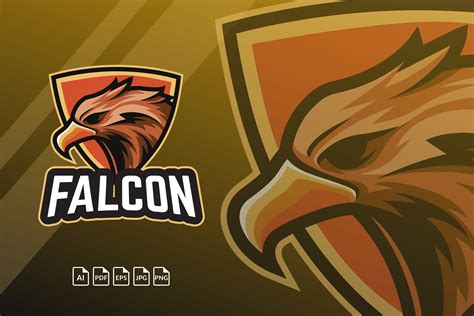 Falcon Animal Mascot Logo Graphic by P4tcreativa · Creative Fabrica