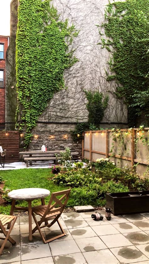 Brownstone Backyard Harlem New York City Townhouse Garden Backyard