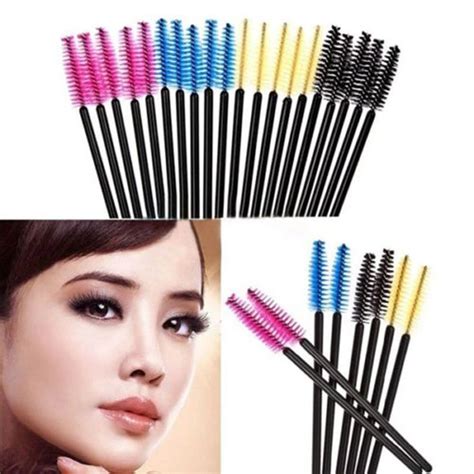 50pcslot Disposable Eyelash Make Up Brush Mascara Wands Curel Extension Applicators Tools