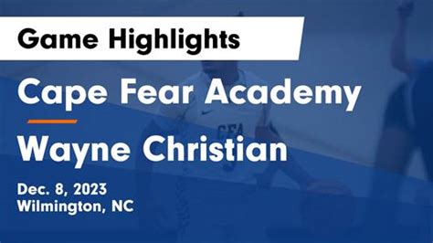 Basketball Game Preview Cape Fear Academy Hurricanes Vs Living Water