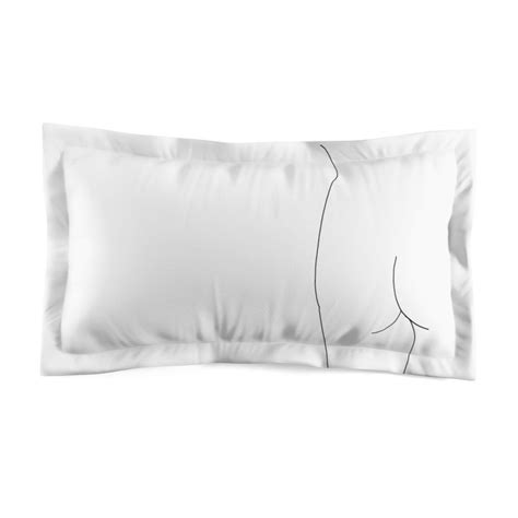 Trasero nude Blanco y negro Almohada de microfibra Sham almohada de botín glúteo simulado