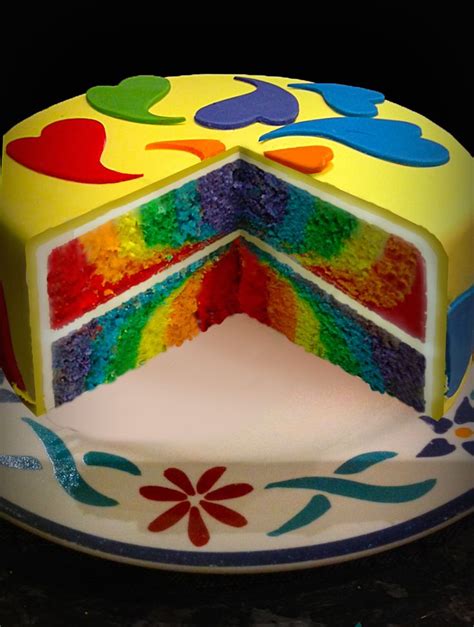 Rainbow Cake Rainbow Layer Cakes Rainbow Birthday Cake Rainbow Cake