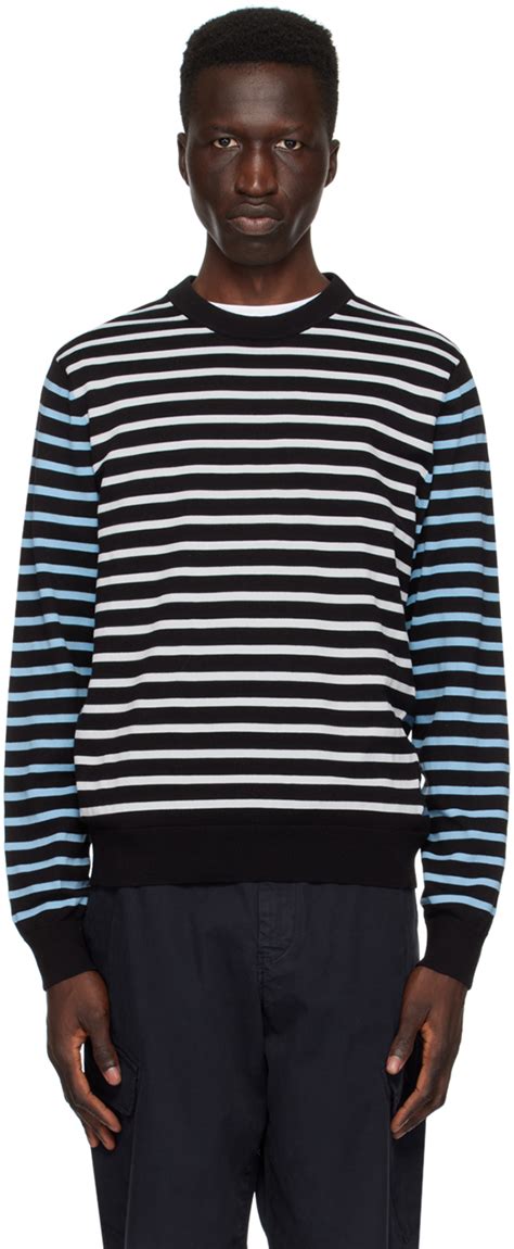 Pull noir à rayures PS by Paul Smith en solde