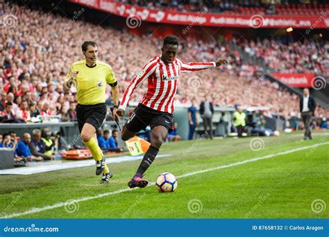 BILBAO, SPAIN - OCTOBER 16: Inaki Williams, Athletic Club Bilbao Player, during a Spanish League ...