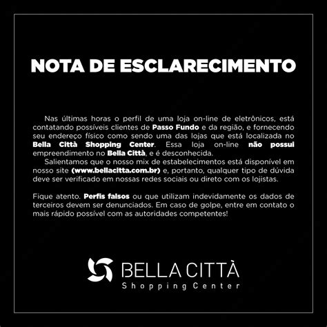 Bella Città Shopping Center Novidades e Promoções