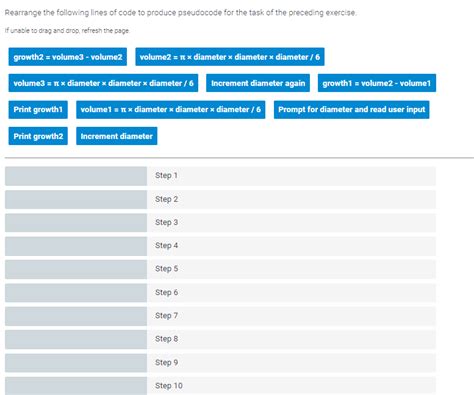 Solved Rearrange The Following Lines Of Code To Produce Pseudocode