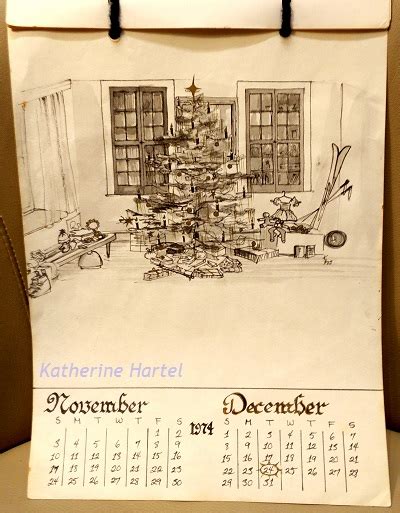 December 4 ~ Flashback Friday: December 1973 Calendar Drawing ...