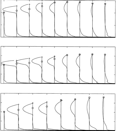 The Vorticity Distributions Determined From The Measurements Plotted