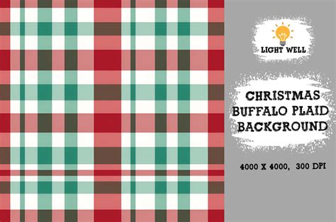 Christmas Buffalo Plaid Digital Paper Graphic By LightWell Creative