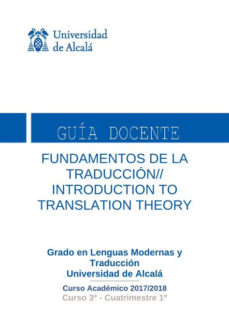 PDF FUNDAMENTOS DE LA TRADUCCIÓN INTRODUCTION TO TRANSLATION