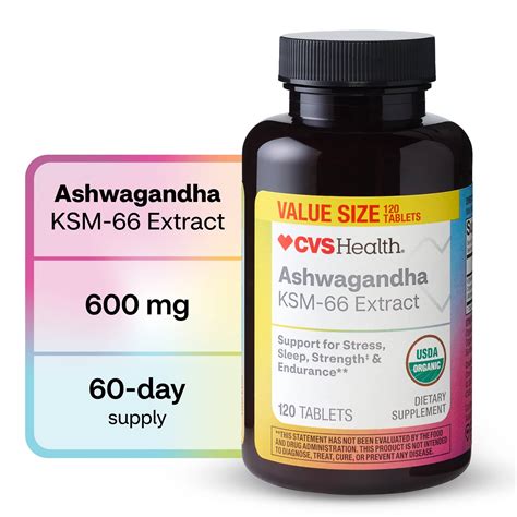 CVS Health Ashwagandha Ksm 66 Tablets Value Size 120 CT Pick Up In