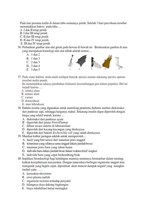 Biologi Gonzaga Try Out 6 Biologi Jakarta