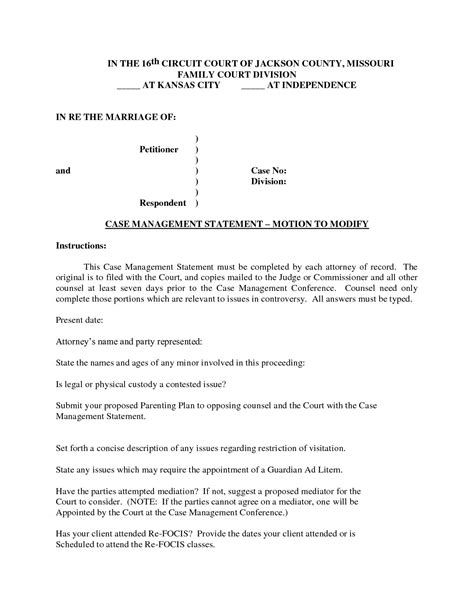 Free Printable Legal Forms