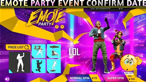 Emote Party Return Kab Aayega Emote Party Return Confirm Date Emote