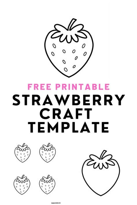 Strawberry Template Printable For Kids Craft