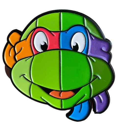 Teenage Mutant Ninja Turtles Face Inches Tall Enamel Metal Pin