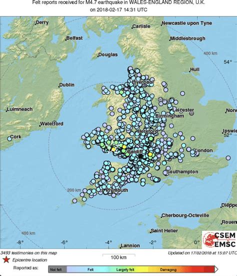 UK earthquake MAP shows 4.7M Swansea earthquake felt from Bristol to ...