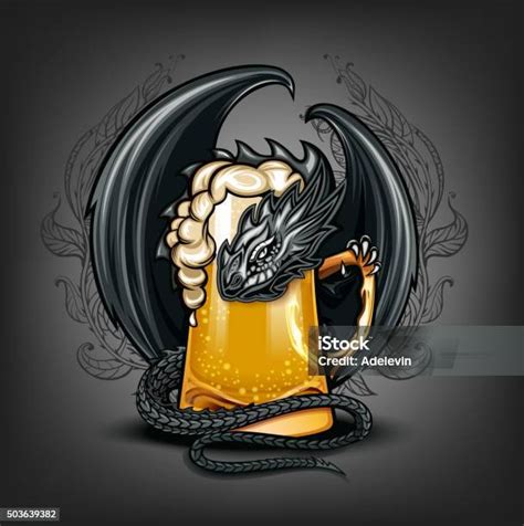 Beer Dragon Stock Illustration Download Image Now Dragon Bar