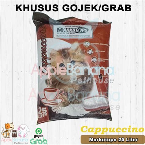 Jual Pasir Markotops 25 Liter Capucino Pasir Kucing Gumpal Wangi