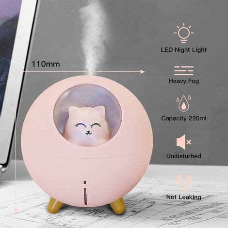 Ml Mini Humidificateur D Air Humidificateur Silencieux Avec