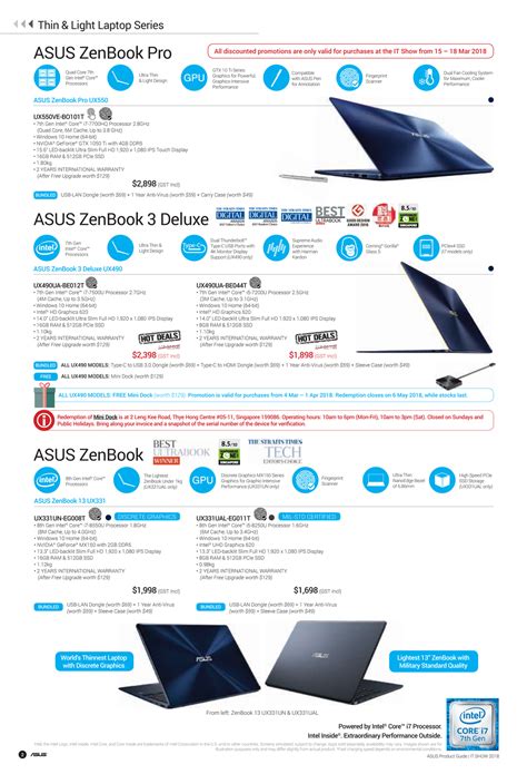 Asus Product Guide Pg Brochures From It Show Singapore On Tech