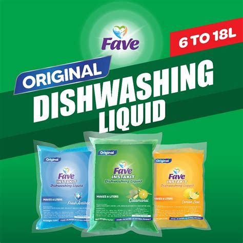 FAVE ORIGINAL DISHWASHING Liquid JUST ADD WATER 6L 18L Yield