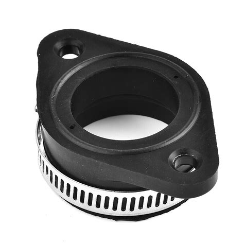 Flange Intake Adapter Manifold Boot Carburetors Rubber Black Utv Atv