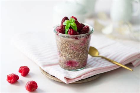 Schoko Overnight Oats Mit Chia Und Himbeeren Geschmacksliebe