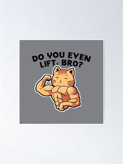 Do You Even Lift Bro Poster For Sale By Tobiasfonseca Redbubble