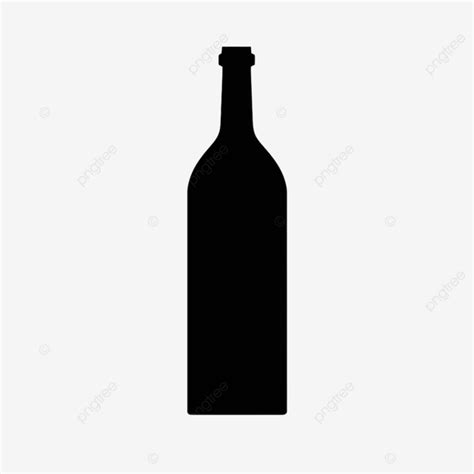 Botella De Vidrio Vino Silueta Contorno Png Vidrio Silueta Contorno