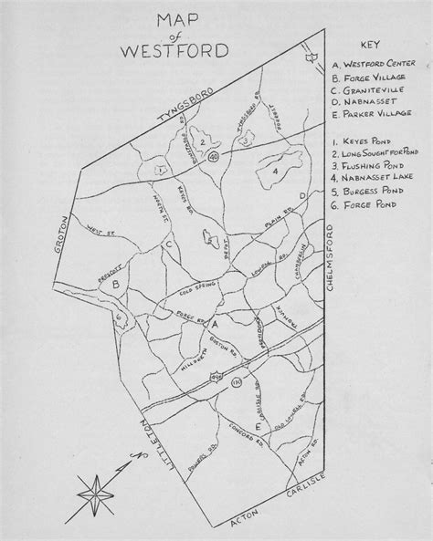 The five villages of Westford. Which village do you live in? - The Westford Historical Society ...