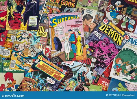 Old Vintage Cartoon Comic Books Editorial Stock Photo Image 31771038