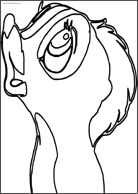 Bambi S Flower The Skunk Flower Face Free Printable Coloring Pages