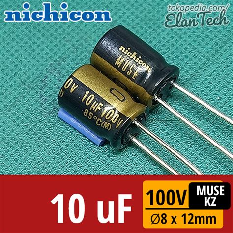 Jual Elco 10uF 100V Nichicon Muse KZ Kapasitor Audio 10 UF ElanTech