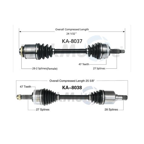 Trakmotive Front Cv Axle Cv Joint Shaft Assembly Assembly For Kia