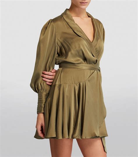 Zimmermann Silk Wrap Mini Dress Harrods Us