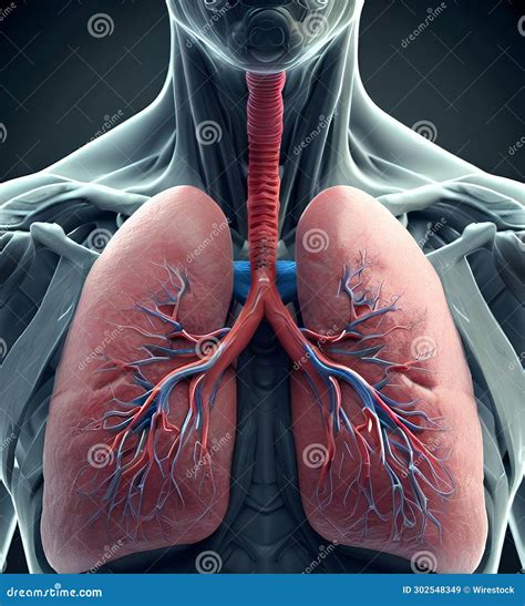 Modelo Que Demuestra La Estructura De Los Pulmones Humanos Y Del