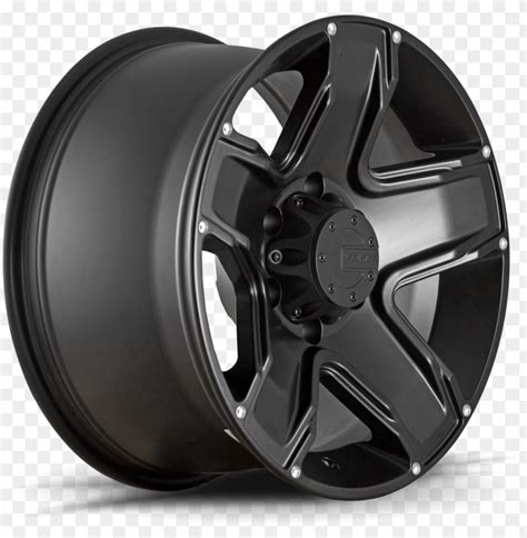 Black Mamba Matte Black Alloy Wheel Wheel Png Transparent With Clear