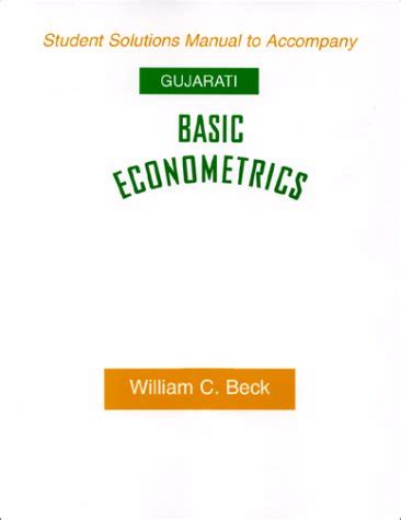 Basic Econometrics Student Solution Manual Damodar N Gujarati