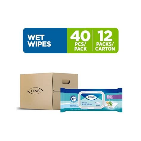 Tena Wet Wipes 40s X 12 Packs Shopee Singapore