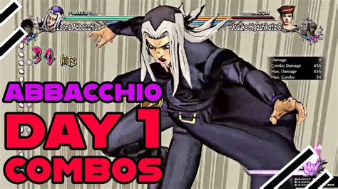 Abbacchio Day 1 Combos Jojos Bizarre Adventure All Star Battle R Youtube