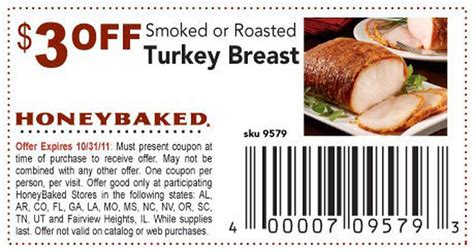 Honey Baked Ham Roasted Turkey Nutrition | Besto Blog