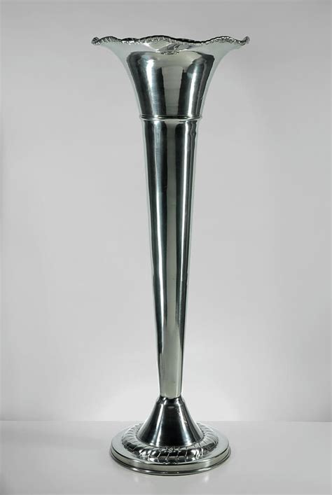 Silver Fluted Vase