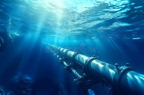 Underwater Pipeline, Industrial Pipeline, Nord Stream. Stock Photo ...