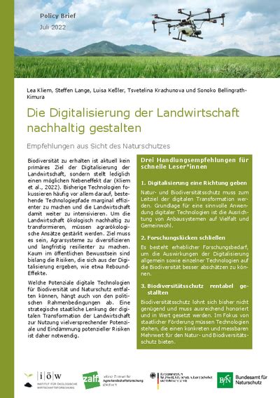 IÖW Digitalisierung der Landwirtschaft nachhaltig gestalten