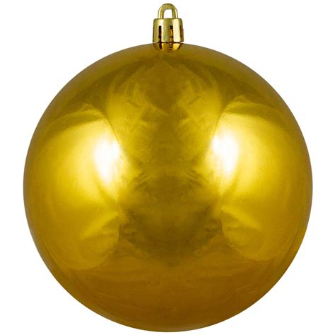 Shiny Vegas Gold Shatterproof Christmas Ball Ornament 4 100mm