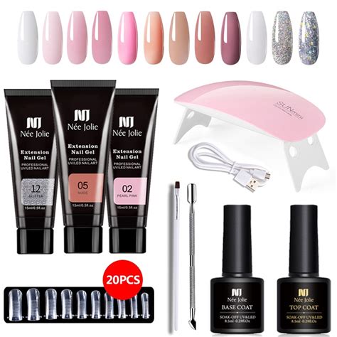 Kit Profissional Completo De Unhas De Gel 8Pcs Conjunto Polietileno